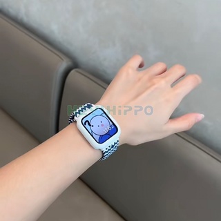 Set ốp silicone mềm + dây đeo nylon co giãn có thể điều chỉnh cho Apple Watch 7/6/5/SE iwatch 45/44/42/41/38mm