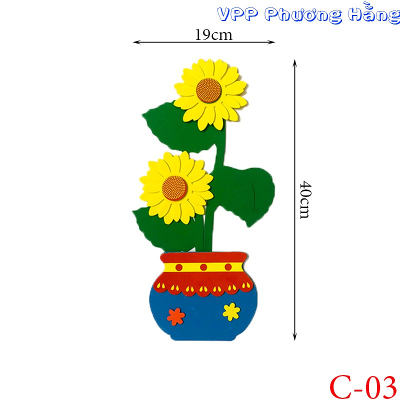 Bình hoa xốp trang trí mầm non và phòng cho bé ( loại cao ...