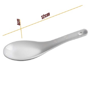Combo 10 Muỗng ăn cơm, súp , cháo , yến độ dài 12.7cm chất liệu gốm sứ cao cấp
