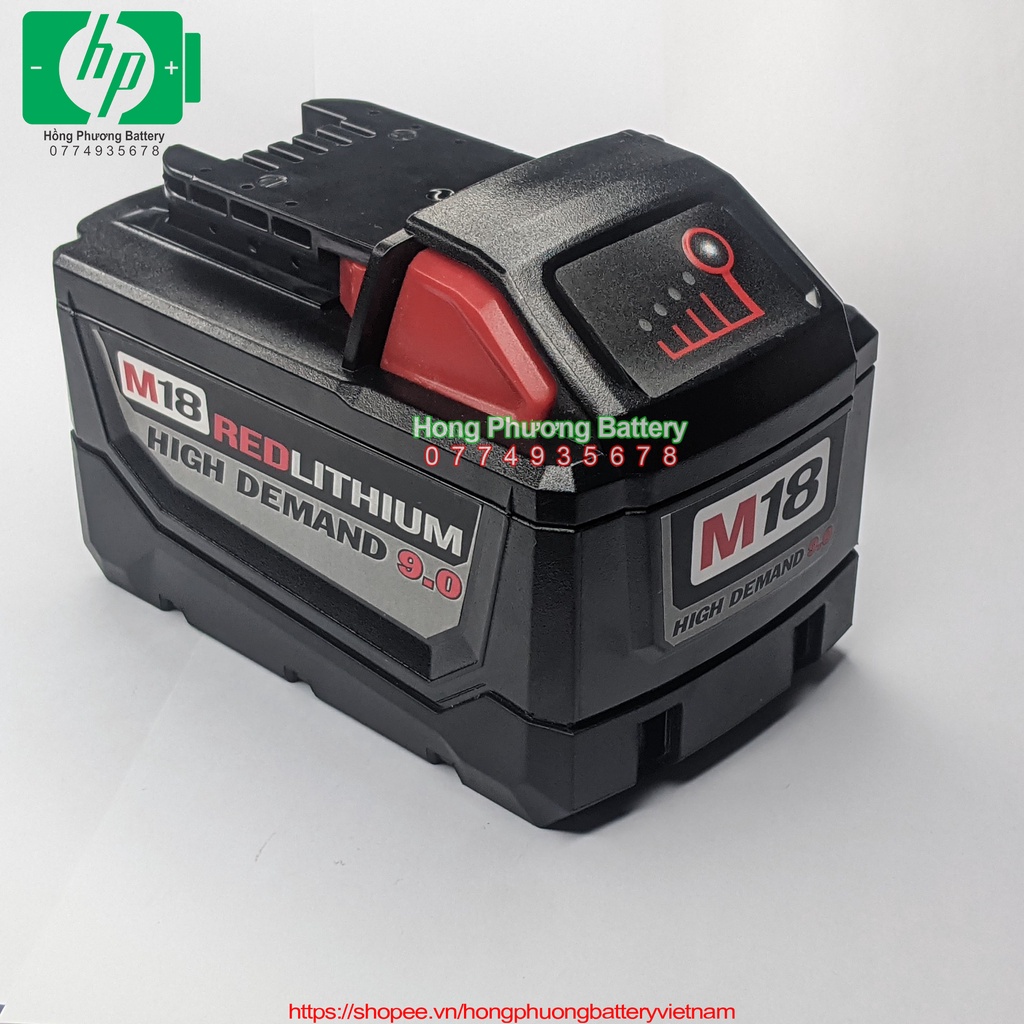 Combo vỏ mạch thay thế pin Milwaukee 18V 9Ah lắp 15 cell 18650, mạch ...