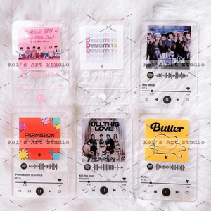 Móc khóa bài hát 5x7.5cm: big bang, red velvet, bts, blackpink, tara..