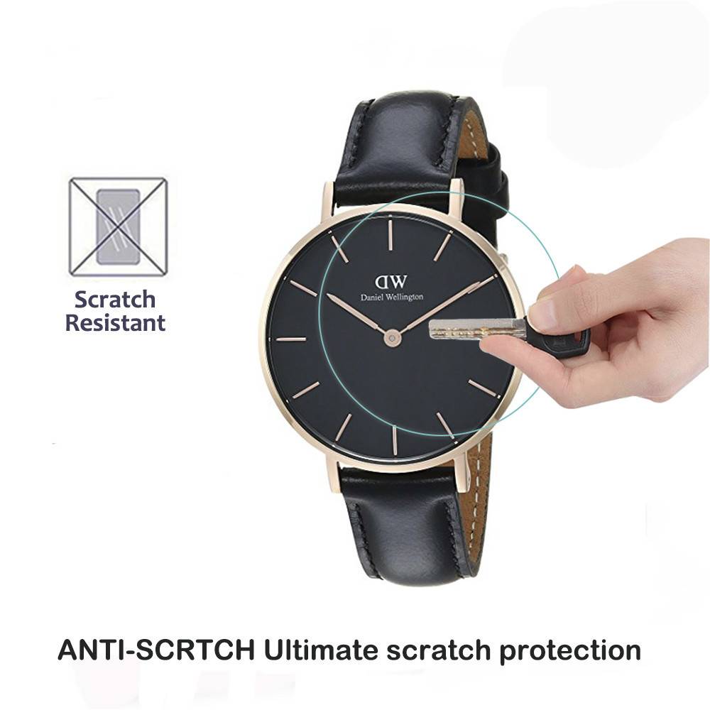 2 Gói Kính Cường Lực Bảo Vệ Màn Hình Đồng Hồ Thông Minh LCD Phim Dành Cho Daniel Wellington DW 26mm 28mm 30mm 32mm 34mm 36mm 38mm 40mm 0.3mm 2.5D 9H Trong Suốt