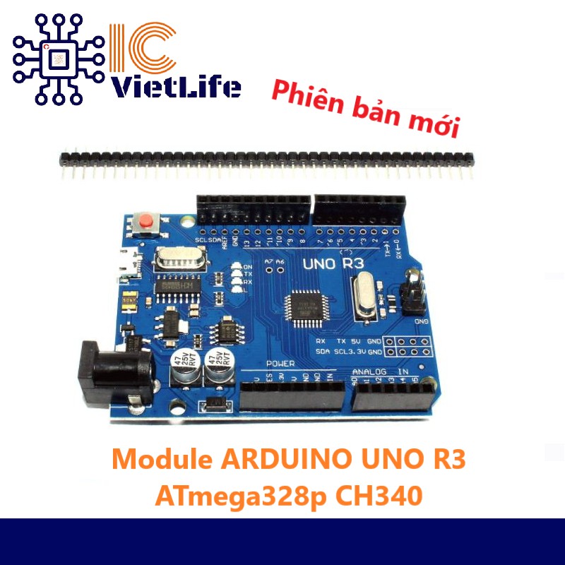 Module ARDUINO UNO R3 ATmega328p CH340 kèm thư viện code mẫu và sơ đồ ...