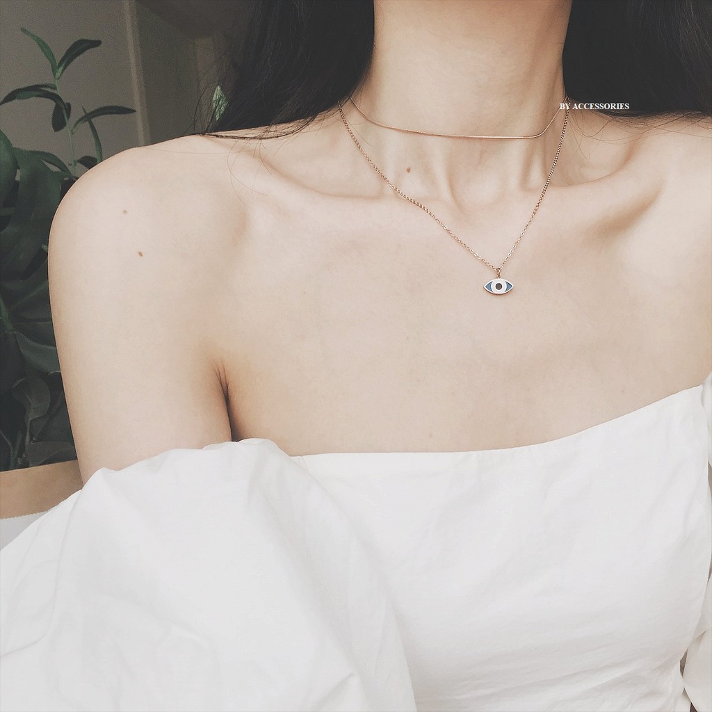 Choker dây chuyền titan dây mì mảnh không gỉ có nhiều size BY ACCESSORIES