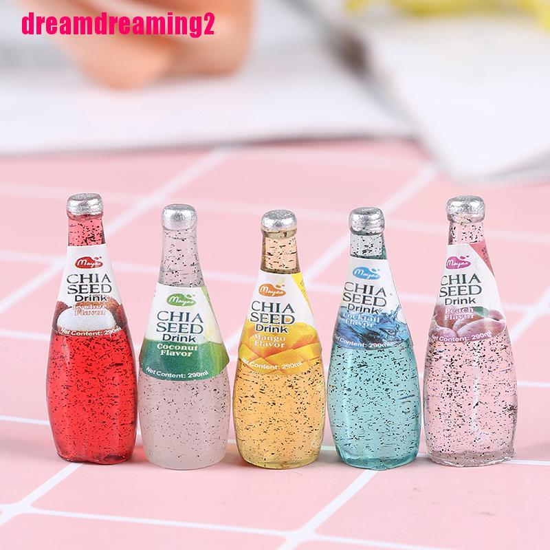 Bộ 5 mẫu chai nước đáng yêu dành cho tỷ lệ trang trí nhà búp bê