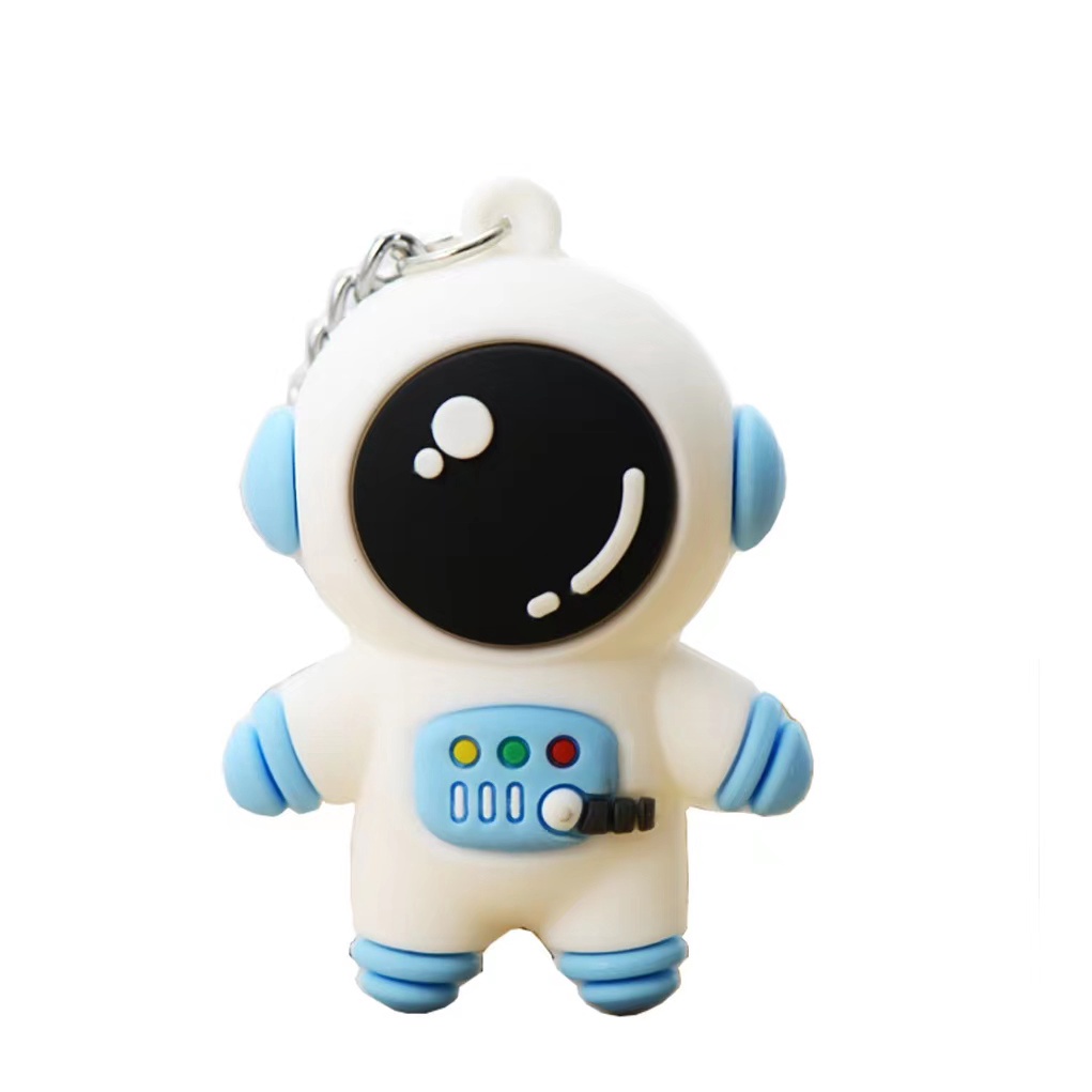 Móc Khóa Cao Su Mềm Hình Phi Hành Gia Hoạt Hình