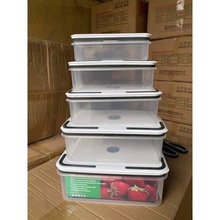 5 Hộp nhựa thực phẩm , Set 5 hộp  đựng thức ăn bảo quản  tủ lạnh