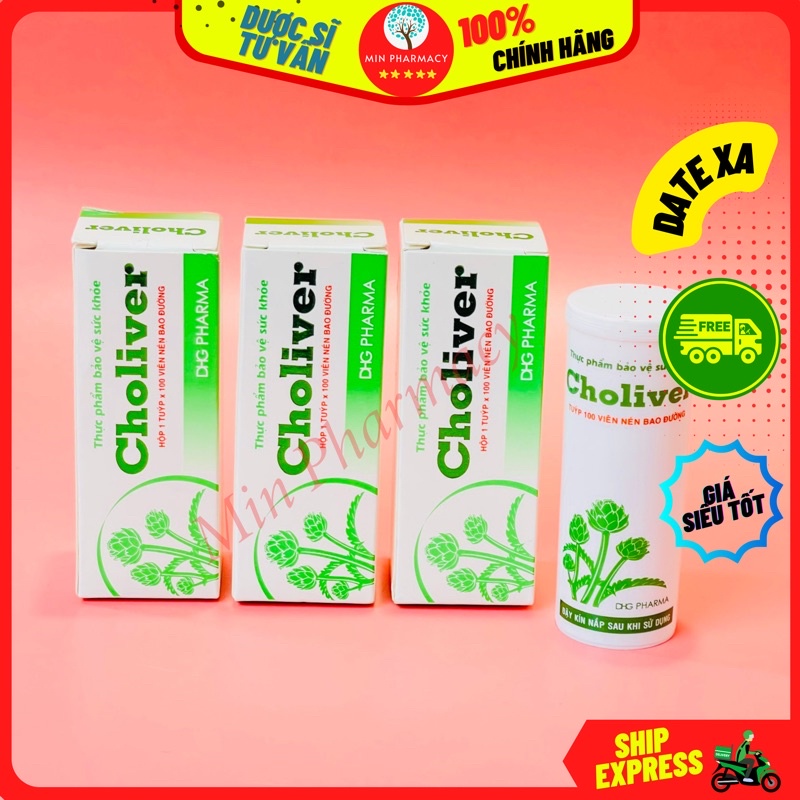 Viên uống hỗ trợ chức năng gan CHOLIVER DHG (Hộp 1 tuýp 100 viên bao ...