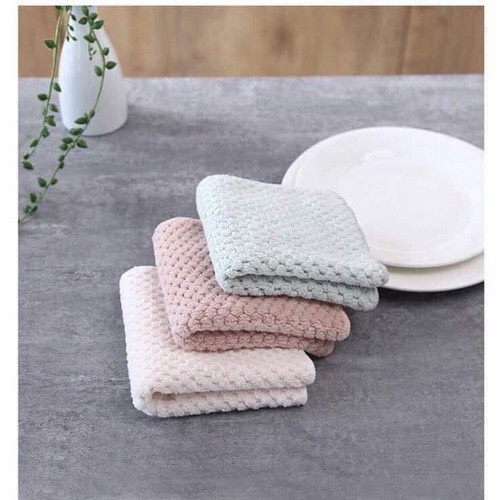 (COMBO 5) KHĂN LAU 2 MẶT SIÊU THẤM - KHĂN LAU KHÔNG PHAI MÀU NHANH KHÔ- KHĂN LAU BẾP, KHĂN LAU KÍNH, LAU BÁT GC3077