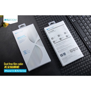 Kính cường lưc KUZOOM kèm hay hỗ trợ dán dễ dàng cho ip 13/13pro/13promax/14/14plus/14pro/14promax