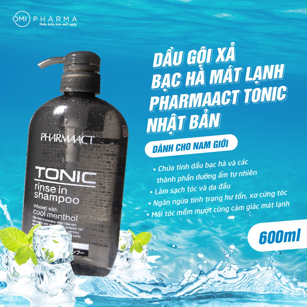 Ảnh Combo Dầu Gội Xả 2in1 Và Sữa Tắm Bạc Hà Mát Lạnh PharmaAct Nhật Bản (550ml) 1