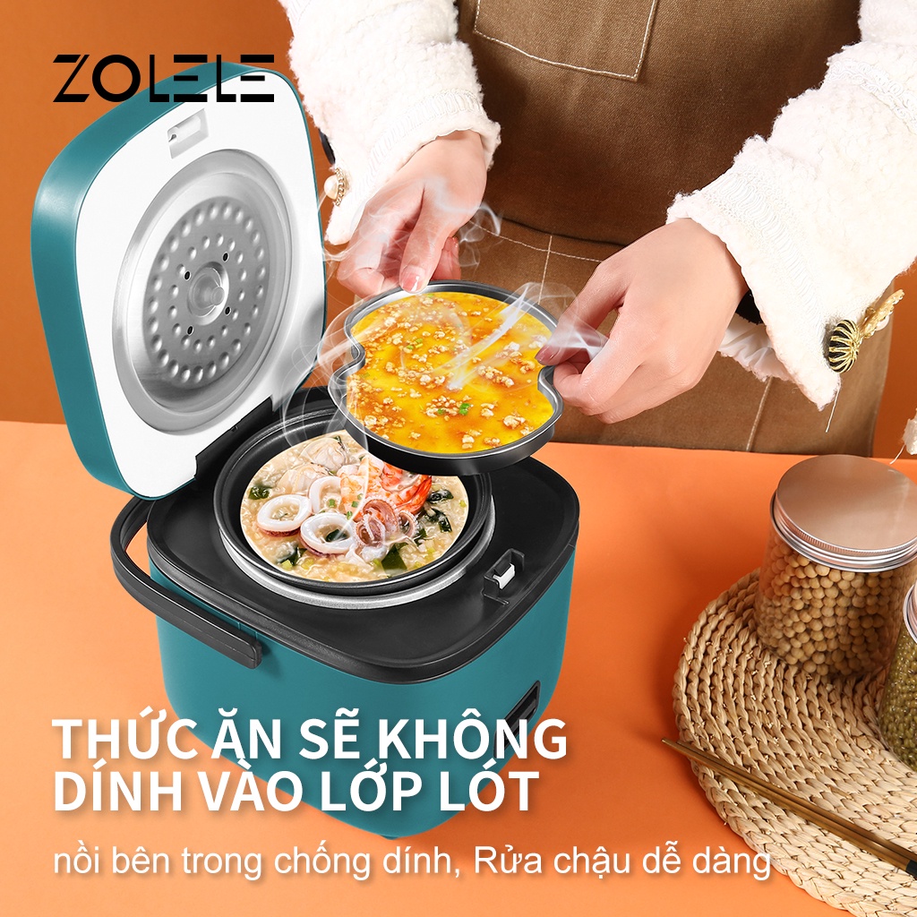Ảnh Nồi cơm điện mini ZOLELE ZB001 1.2L (Lòng nồi 800ml) - Chính hãng 4