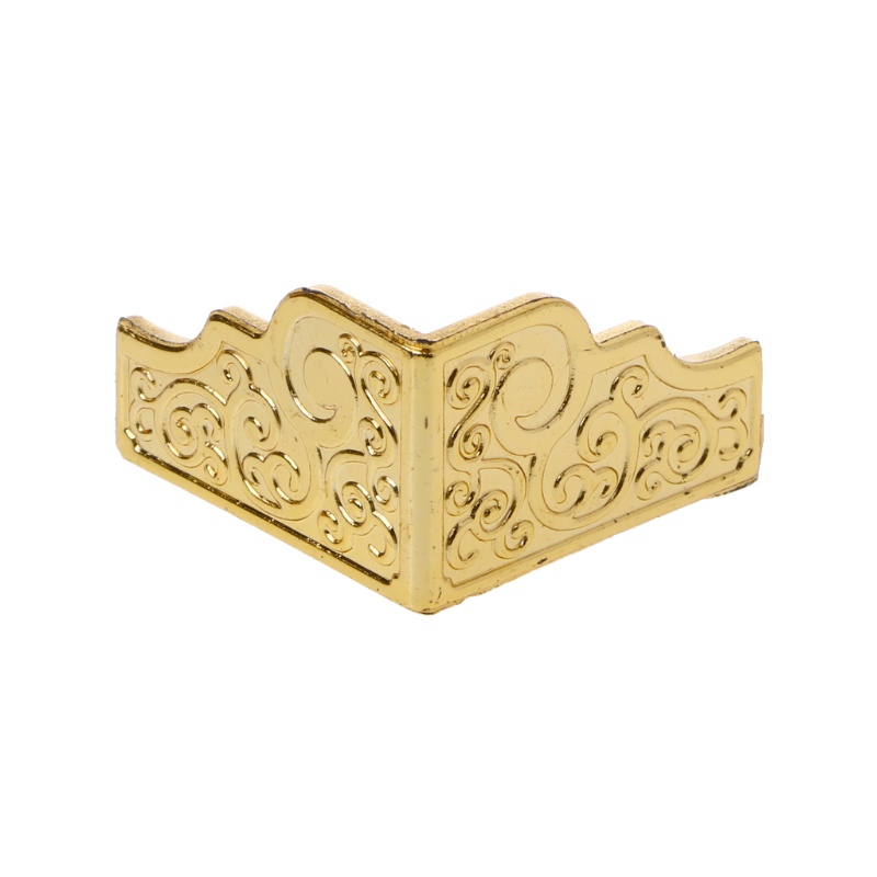 Set 20 Chân Hộp Gỗ Màu Vàng Đồng Trang Trí Góc Tủ Phong Cách Vintage