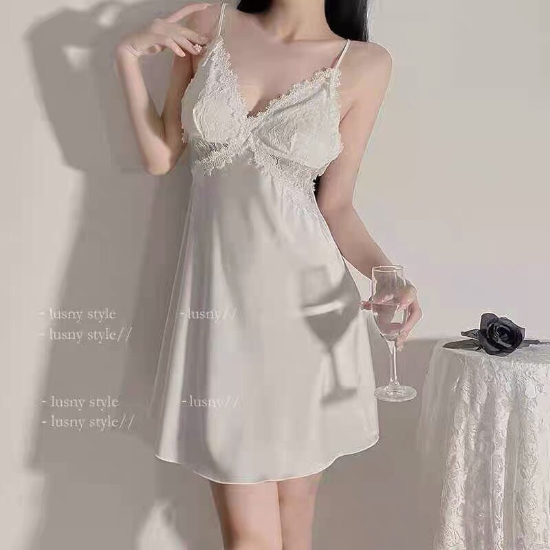 (Tặng kèm mút ngực) Đầm ngủ sexy SLADY gợi cảm có mút ngực cao cấp quyến rũ, Váy ngủ chất vải mềm mịn, dịu dàng - VNS81