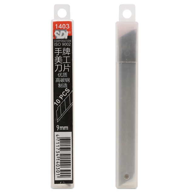 Lưỡi dao rọc giấy nhỏ SDI 1403 9mm (hộp 10 chiếc) | Shopee Việt Nam
