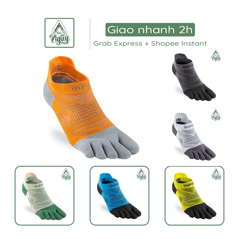 HÀNG CHÍNH HÃNG - Vớ chạy bộ 5 ngón Injinji Run Lightweight