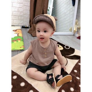 Bộ 3 lỗ cho bé trai chất liệu cotton tàu ( 8- 20kg)