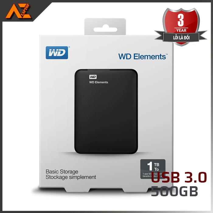 Ổ CỨng Di ĐỘng Ổ động Wd Elements 500gb Bảo Hành 36 Tháng Lỗi Là đổi Shopee Việt Nam 0574