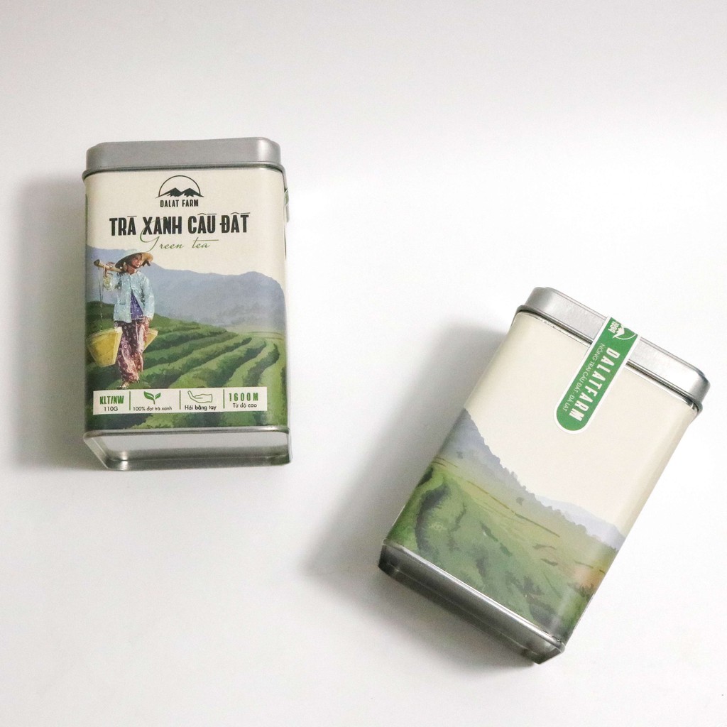 Ảnh Trà Xanh Cầu Đất Dalat Farm - Phiên Bản Đặc Biệt Bà Tôi - Hộp 110 Gr 1