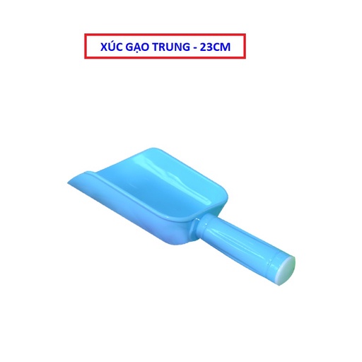 Đồ xúc đá, xúc gạo bằng nhựa kích thước nhỏ, trung, lớn, đại cán cầm liền thương hiệu Châu Hưng nhiều màu sắc