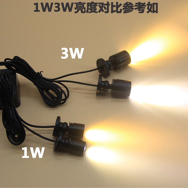Usb Một Cho Hai 3W Mini Dính Đèn LED Nhỏ 5V Hình Mô Hình Trưng Bày Màu Tập Trung Spotlight jpnJ