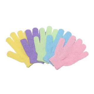 METALWRK Găng tay đi tắm Năm Ngón Tay, Tẩy Tế Bào Chết Da Dưỡng Ẩm Tắm Vải, Massage Tẩy Tế Bào Chết Sáng Tạo Bọt Biển Làm Sạch Toàn Thân Sản Phẩm Spa Phòng Tắm