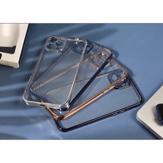Ốp silicon Likgus trong suốt viền si màu bảo vệ camera cho iphone 11/11pro/11promax/12/12pro/12promax