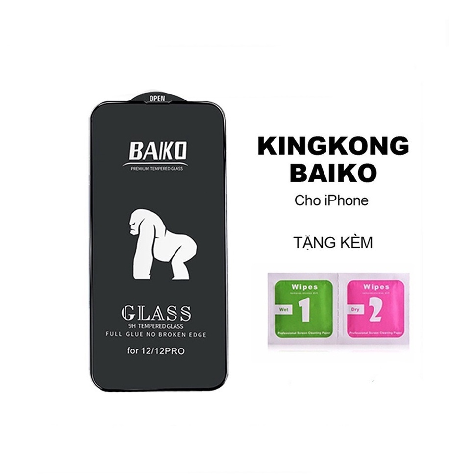Kính Cường lực iphone cao cấp KINGKONG BAIKO Dành Cho IPhone 7Plus/X/Xr/Xsmax/11/11Prm/12/12Promax/13/13Promax/ip14prm