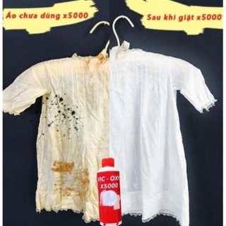 Thuốc tẩy, nước tẩy trắng, tẩy mốc, vết ố quần áo đa năng thần thánh - Tẩy trắng quần áo X5000