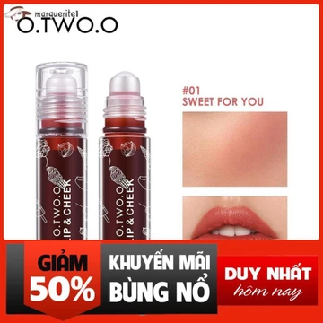Son Môi Dạng Dầu O.TWO.O Yj005 30g Đầu Lăn Lâu Trôi Dưỡng Ẩm Chống Nước 4 Màu Tùy Chọn Có Thể Làm Phấn Má xịn