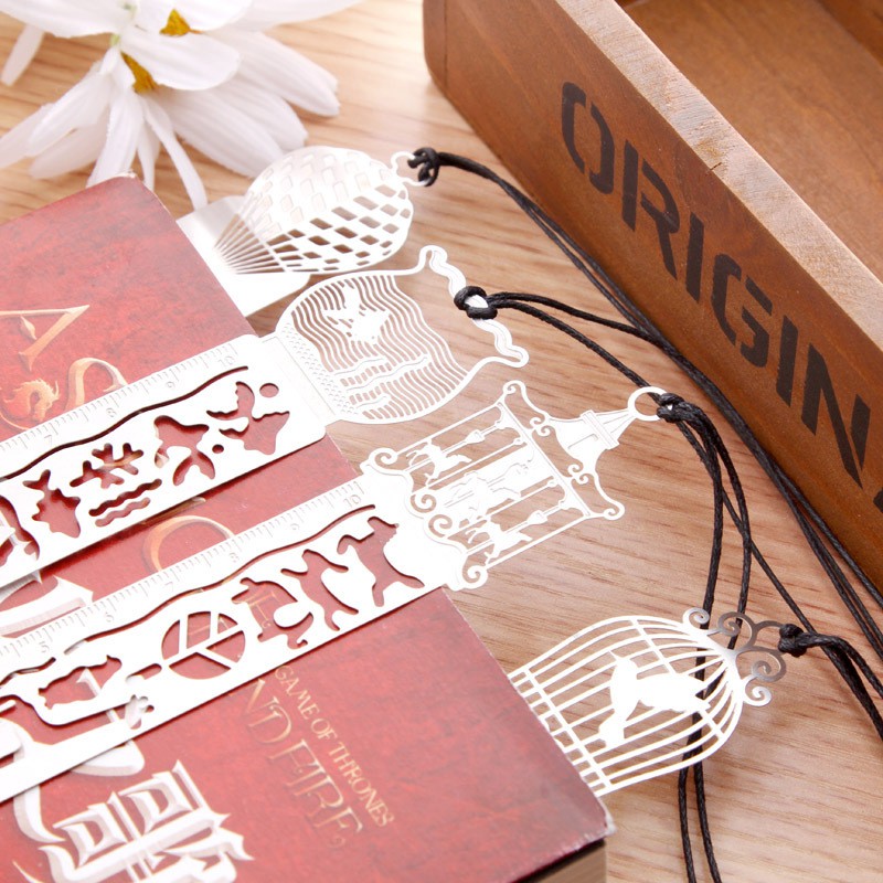3 Thước Kèm Bookmark Kim Loại