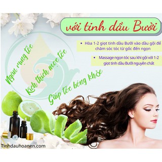 Tinh dầu Bưởi nguyên chất - Hoa Nén - Hương thanh mát, khử mùi, chăm sóc tóc - 100ml