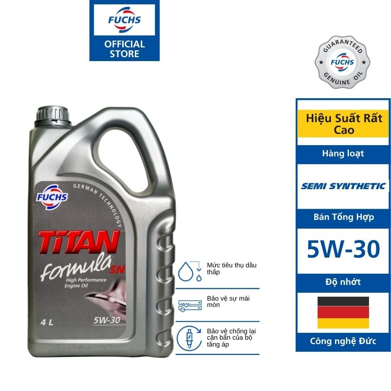 Dầu động cơ Titan Formula SN 5W-30 Dầu động cơ ô tô bán tổng hợp chai ...