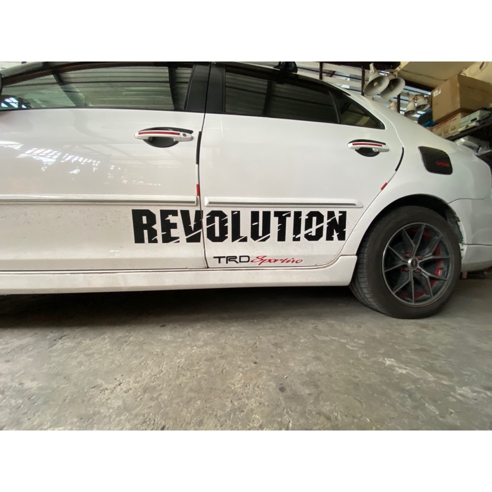 Tem UV cao cấp dán xe ô tô  TRD Sporti Stickers. Dán xe trắng. Decal chống nước, không bay màu, bong tróc