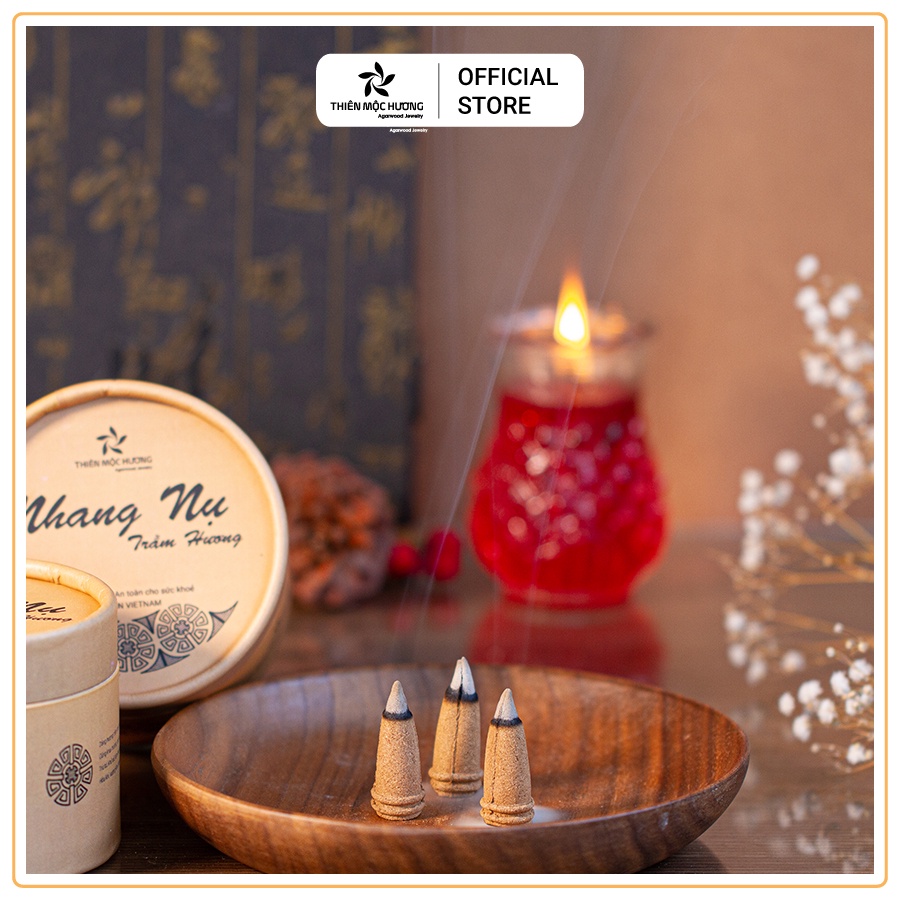 Mô tả Nhang nụ trầm hương khói ngược THIÊN MỘC HƯƠNG tặng 1 thác khói, hương nụ xông nhà thơm, đón tài lộc - 4