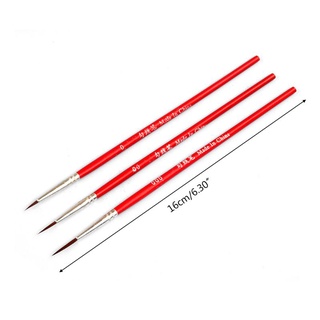 Set 3 cọ vẽ đi nét acrylic 0 00 000 đa năng cao cấp