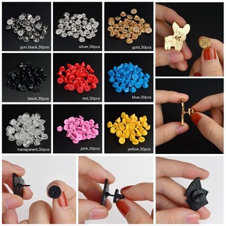 5-30 chiếc / lốc chốt an toàn kim loại cao su mềm vàng / bạc / đen / đầy màu sắc bướm khóa ghim mũ công cụ thực tế để làm trâm
