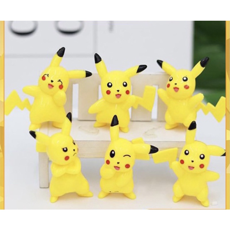 Pikachu set gồm 6 con be bé size như ảnh | Shopee Việt Nam