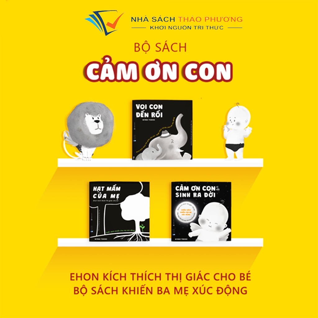 Ảnh Sách Ehon kích thích thị giác cho bé - Cảm Ơn Con - Dành cho trẻ 0-18 tháng tuổi và mẹ bầu 1
