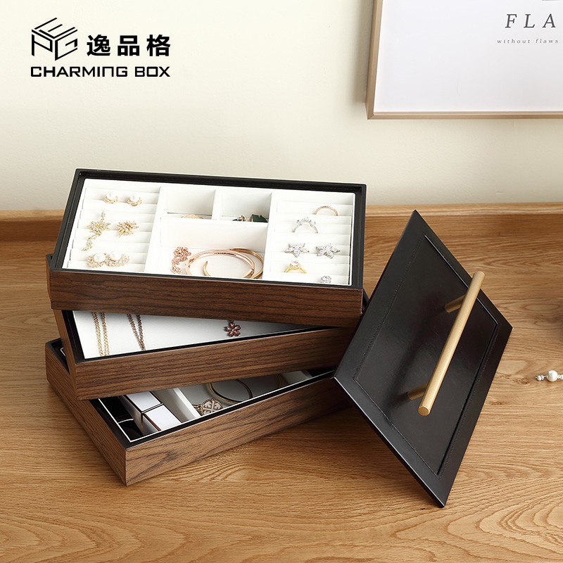 Hộp gỗ đựng trang sức CASEGRACE có tay cầm thiết kế tiện lợi