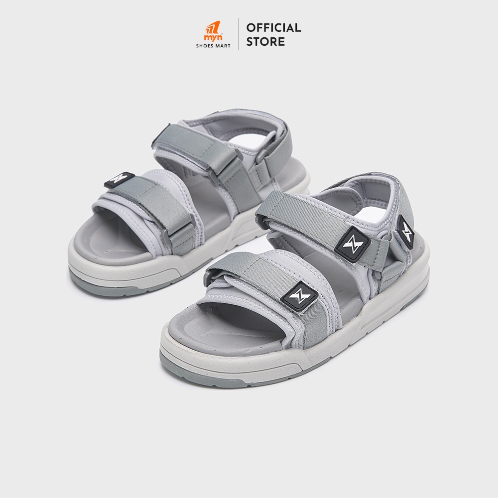 Mô tả Sandal ZX Unisex Meta 2125 All Grey 2 quai bản to có đệm đế EVA 3.5cm 3 lớp chống trơn chống xẹp - 2
