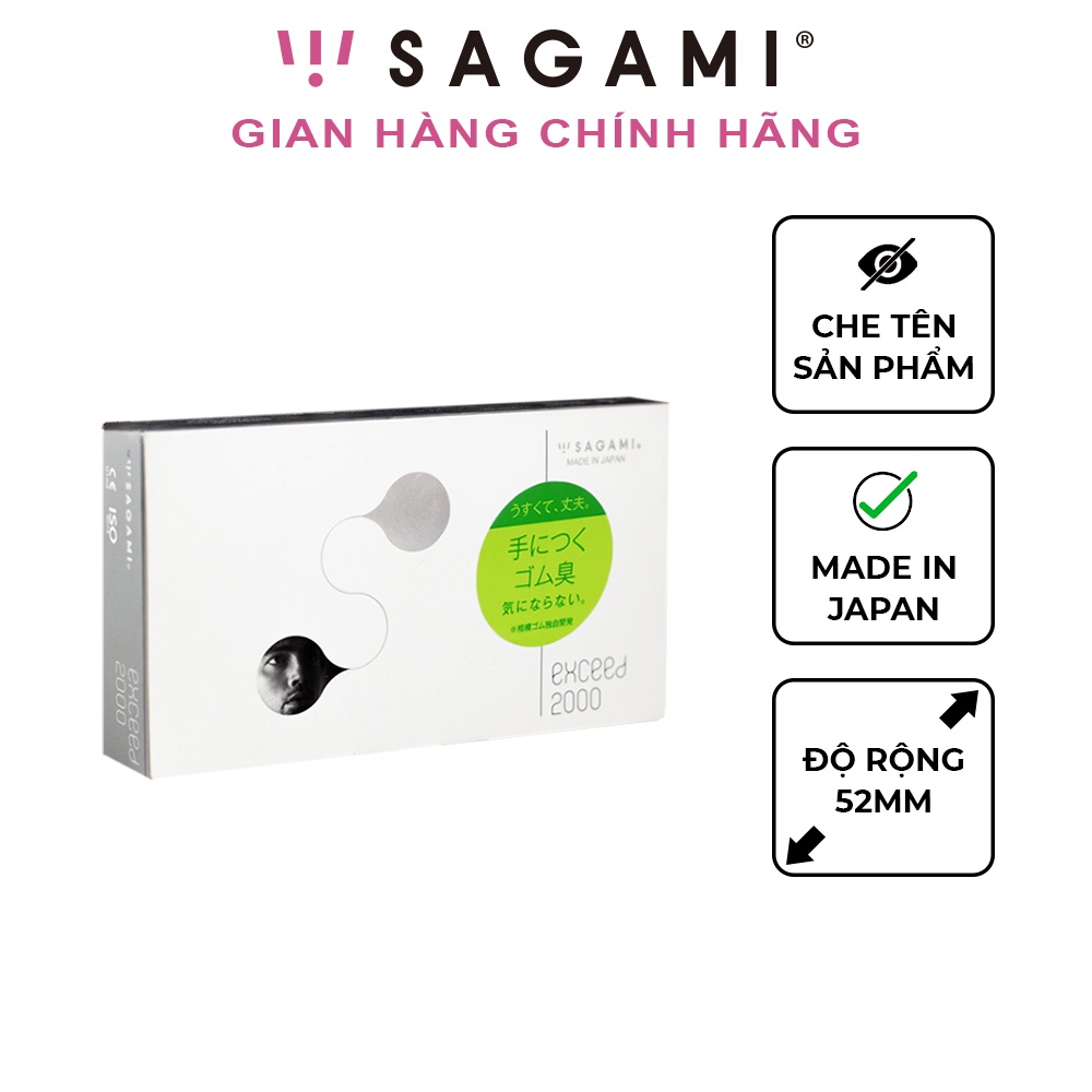 Bao cao su Sagami Exceed - Thiết kế 3D một lần thắt - 01 hộp
