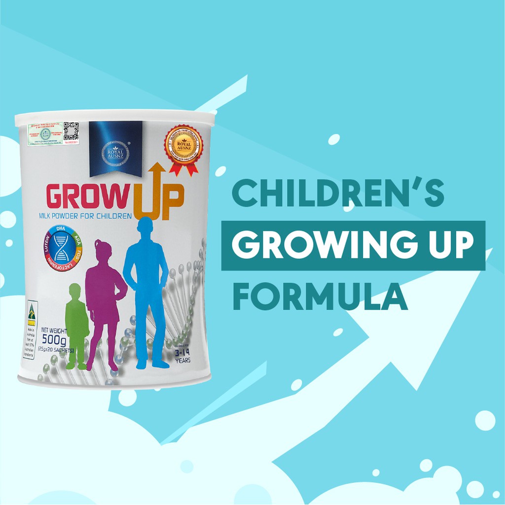 Mô tả Combo 3 Hộp Sữa Hoàng Gia Úc ROYAL AUSNZ Grow Up Cho Trẻ Từ 3-14 Tuổi (Hộp 20 gói x25g) - 2