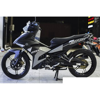 Tem trùm exciter 150 đen xám mẫu mới, độ team trùm decal xe máy ex dán đời 2015-2020