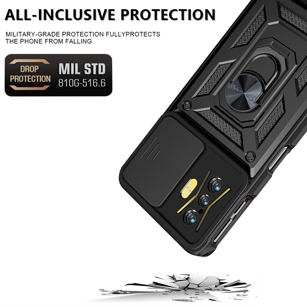 Ốp Điện Thoại Chống Sốc Có Nhẫn Đỡ Cho Redmi K50 Gaming POCO F4 GT