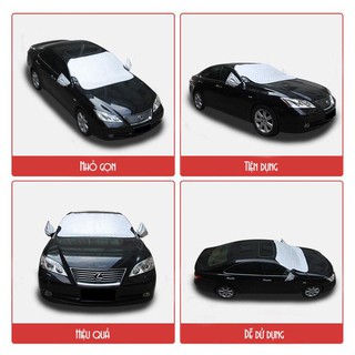 Bạt Che Nắng Kính Lái Ô Tô, Tấm Che Nắng Ô Tô 3 Lớp Tráng Bạc - Chống Nóng Cách Nhiệt Hiệu Quả VERSION 2