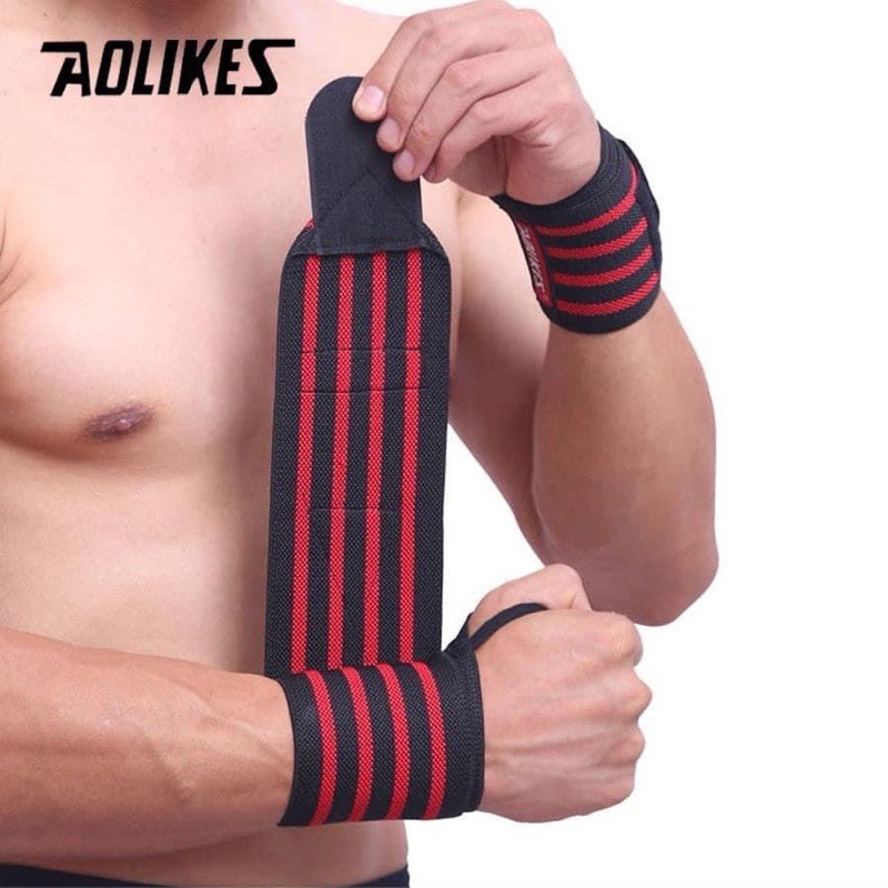 Quấn cổ tay tập gym đẩy tạ aolikes