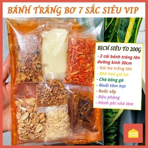 BÁNH TRÁNG BƠ 7 SẮC SIÊU TOPPING KHÔ HEO, CHÀ BÔNG BỊCH LỚN 23 NGƯỜI ĂN