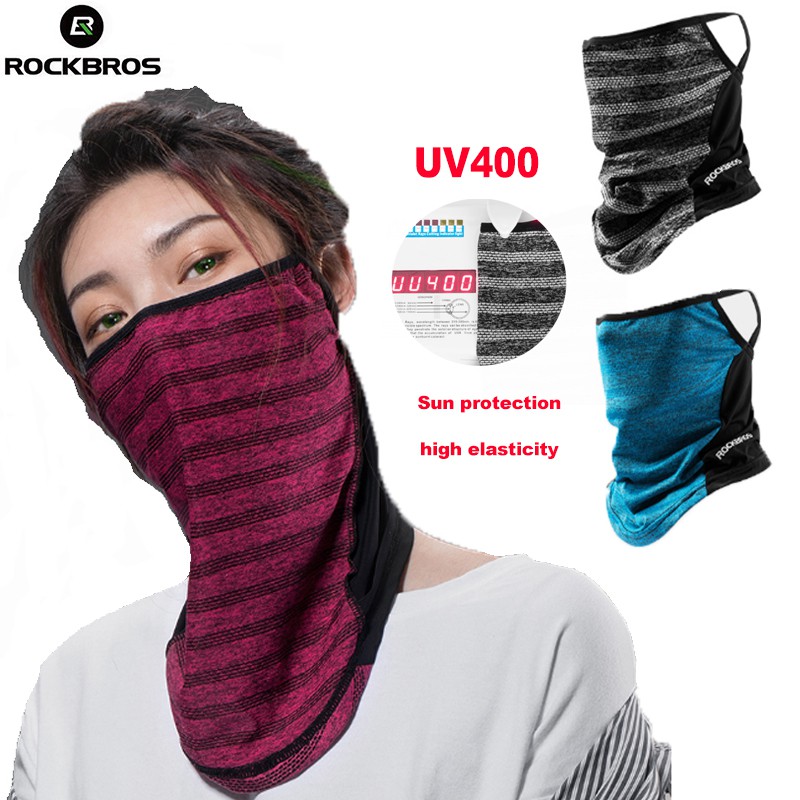 Rockbros Cổ Gaiter Mặt nạ, Khăn làm mát thoáng khí bằng lụa băng để đi câu cá đi bộ đường dài