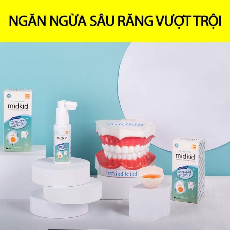 Xịt Midkid chống sâu răng cho bé chai 30ml